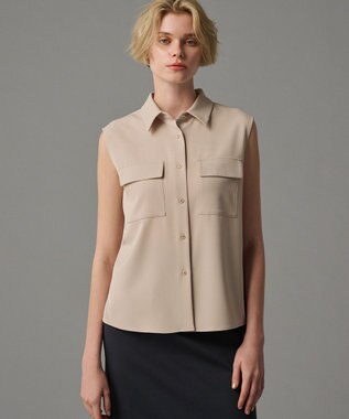  【接触冷感・撥水・洗濯機洗い可】クールタッチツイル ブラウス（uncrave STANDARD)