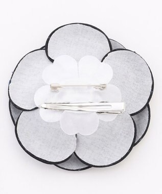 組曲 トリミングツイードコサージュ ネイビー系