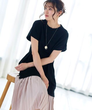 Tiaclasse 【安田美沙子さん着用・日本製】プレートリングネックレス シルバー×ゴールド