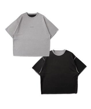 WEGO 【ユニセックス着用アイテム/リバーシブル】リバーシブルワンポイントT（S） ライトグレー