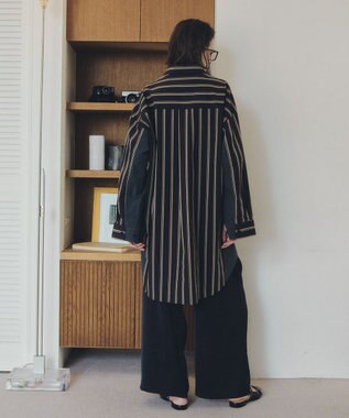 YECCA VECCA ビンテージサテンイージーワイドパンツ Navy