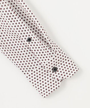 JOSEPH ABBOUD 【25SS・洗える】コンパクトジャージープリント シャツ ワイン系5