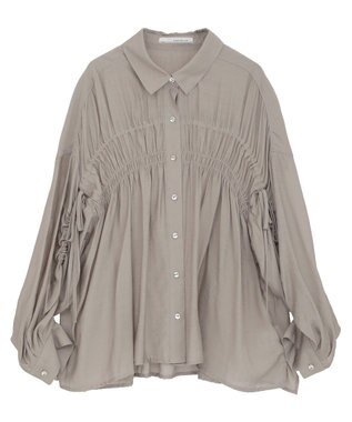 Green Parks ・ＥＬＥＮＣＡＲＥ　ＤＵＥ　シアーシャーリングシャツ Gray Beige