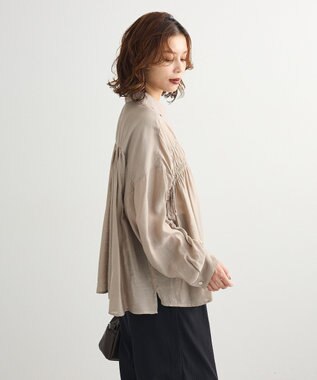 Green Parks ・ＥＬＥＮＣＡＲＥ　ＤＵＥ　シアーシャーリングシャツ Gray Beige