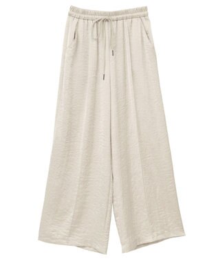 YECCA VECCA ビンテージサテンイージーワイドパンツ Light Beige