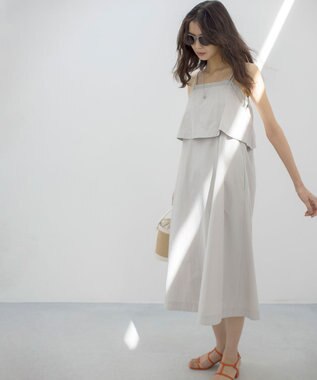 組曲 L エアリーキャミ ワンピース グレージュ系