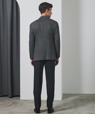 GOTAIRIKU 新色追加【一部ストレッチ】カシミヤブレンド 定番ツイードジャケット(25年モデル) グレー×ヘリンボーン