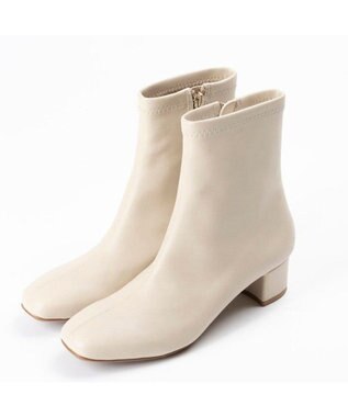 AcureZ スッキリシルエットのプレーンデザイン「生活防水×スタイリッシュブーツ」 アイボリー