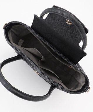 LA BAGAGERIE フラップ2WAYかごトートバッグ ブラック