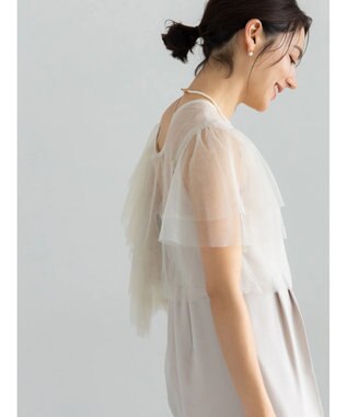 Te chichi 【セレモニーアイテム】チュールフリルレイヤードボレロ オフホワイト