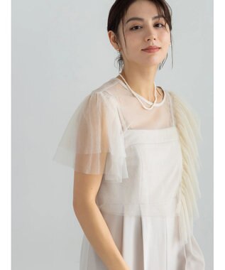 Te chichi 【セレモニーアイテム】チュールフリルレイヤードボレロ オフホワイト
