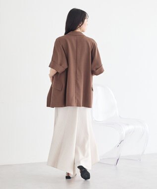 earth music&ecology 【セットアップ対応】キリカエフレアスカート Stripe Ivory