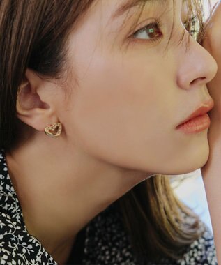 Tiaclasse 【金属アレルギー対応】ハートモチーフピアス ゴールド