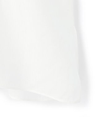 BEIGE， PAULINE / リネンヴィスコースフェイクレザー配色ブラウス White