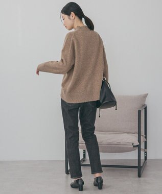 AMERICAN HOLIC モックネックコクーンニットプルオーバー Beige