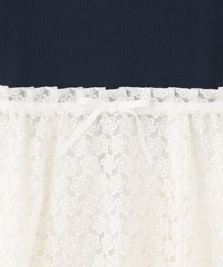 TOCCA 【洗える・消臭】FLOWER OF WINDMILL ドレス ネイビー×オフ