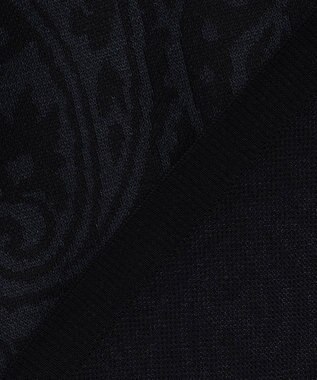 JOSEPH HOMME オリエンタルジャガードニットブロック　クルーネック半袖カットソー ネイビー系