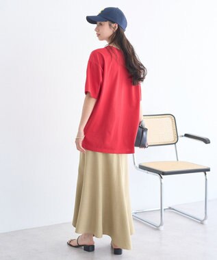earth music&ecology アソートプリントＴシャツ Red