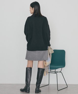 AMERICAN HOLIC モックネックコクーンニットプルオーバー Black