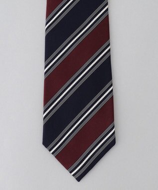 GOTAIRIKU 【日本製】西陣ネクタイ_レジメンタルストライプ柄 ネイビー系1