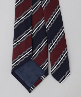 GOTAIRIKU 【日本製】西陣ネクタイ_レジメンタルストライプ柄 ネイビー系1