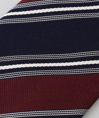 GOTAIRIKU 【日本製】西陣ネクタイ_レジメンタルストライプ柄 ネイビー系1