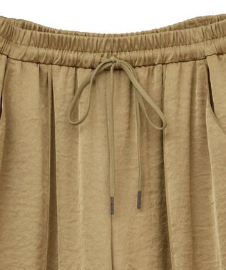 YECCA VECCA ビンテージサテンイージーワイドパンツ Camel
