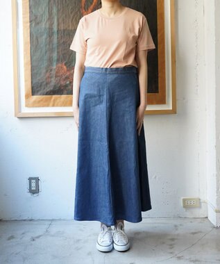 woadblue ＜坪田あさみさんコラボ＞NEMOPHILA  フレアスカート BLUE