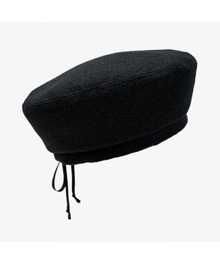 林八百吉商店 un chapeau  ツイードベレー チャコールブラック