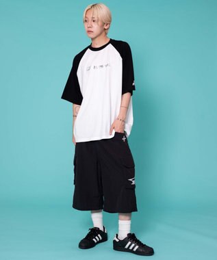 WEGO 別注PIKOグラフィックカーゴショーツ ブラック