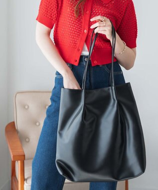 WEGO タックデザイントートバッグ ブラック