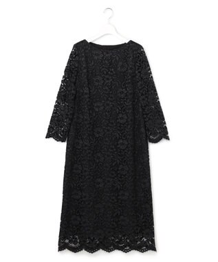 23区 【APPLAUDIR】シャイニーフラワーレース ドレス ブラック系