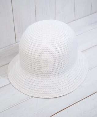 石田製帽 インディゴコットンブレード　バケットハット ホワイト