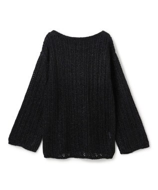 uncrave フィラメントモヘアニット プルオーバー ブラック