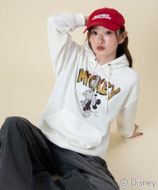 WEGO 【ユニセックス着用ITEM/25年秋冬新作】DISNEYグラフィックプルオーバー ホワイト