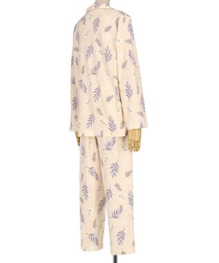 Wing パジャマ 長袖 長ズボン 綿100％ スムース素材 レディース EP5065 ウイング／ワコール クリーム