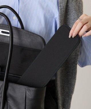 russet 《@__serako.r__企画》ソフトレザーフラップトートバッグ(CE-1678) Black