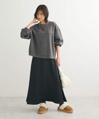 Green Parks ・Ｐｅｔｉｔ　Ｆｌｅｕｒ　サテンフレアスカート Black