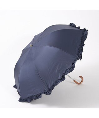 UNBILLION カシュネ cachenez / 【晴雨兼用】【日傘】 【UV カット率99.999.9％以上】PUビッグフリルトップレス折りたたみ傘 ネイビー