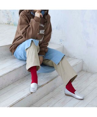 ing <ing>リラックスモカシンシューズ シルバー