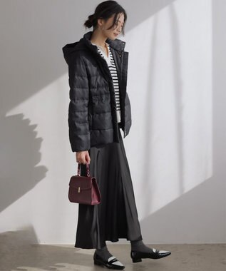 組曲 S ライトタフタショート ダウン チャコールツイード系5