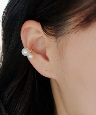 Tiaclasse 【選べる2種類】パールイヤーカフ ゴールドB