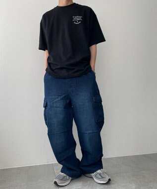 WEGO 【速乾】CONVERSEフォトプリントドロストＴ ブラック