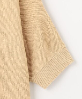 ANY 【洗濯機可/UVカット/アンチピリング】ハーフスリーブガーターニット イエロー