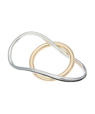 AMERICAN HOLIC オーバーラッピングダブルリング Mix