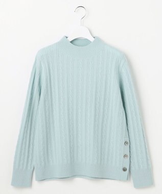 J.PRESS LADIES L WOOL BLEND AIR ハイネック ニット ミント系