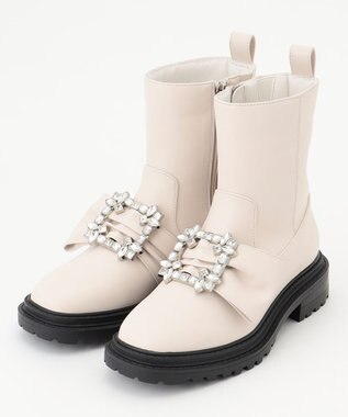 TOCCA 【晴雨兼用】SQUARE BIJOUX RAINBOOTS ブーツ ホワイト系