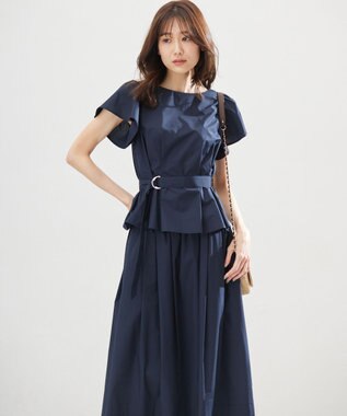 組曲 【WEB限定】コットンポリエステルタイプライター セットアップ ネイビー系