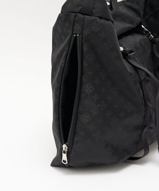 russet ナイロンジャガードメタルバックルショルダーバッグ L(CE-1656) Trv-Black