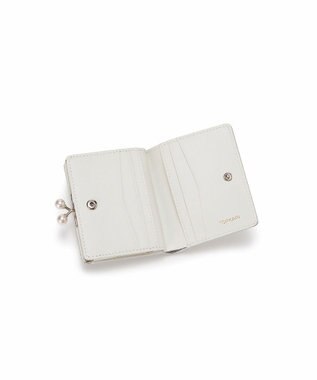 TOPKAPI 【TOPKAPI】シュリンクレザー パール がま口 二つ折り 財布 シルバー